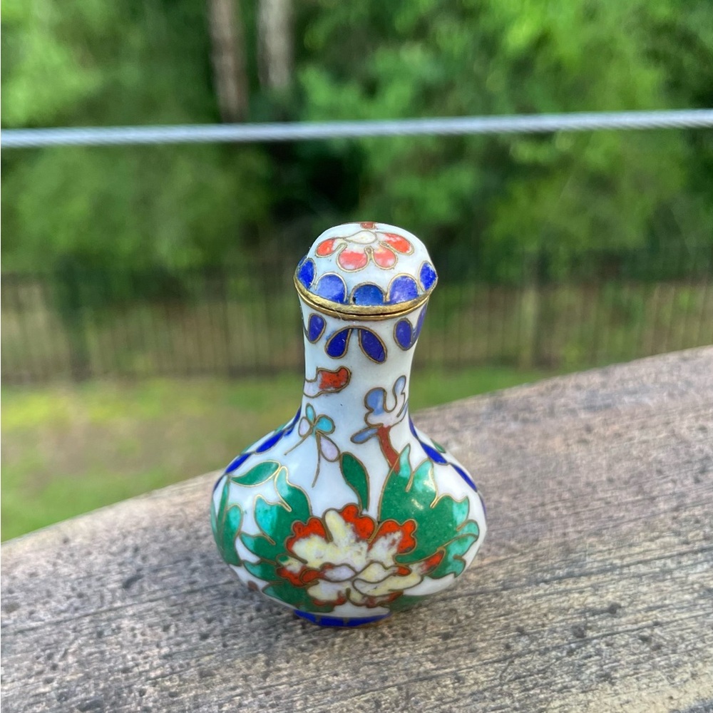 Chinese cloisonné enamel snuff bottle